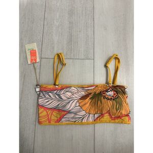 NWT Maaji Reversible 4-Way Bikini Top Sz XL‎ Yellow / Floral